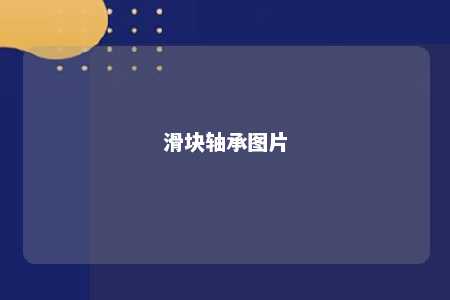 滑块轴承图片 